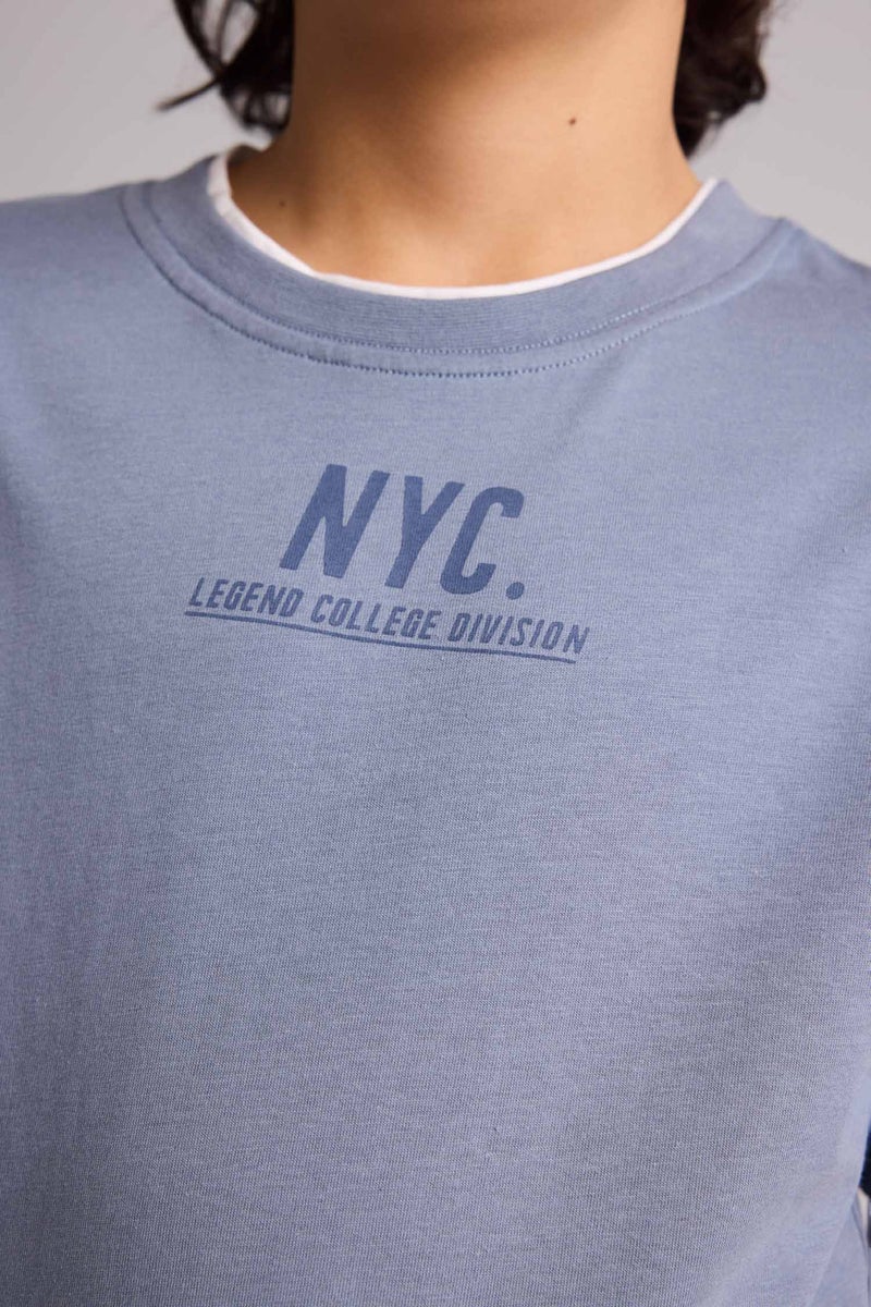 ديفاكتو تيشيرت اولادي نص كم قصة عادية برقبة مستديرة - Image 4